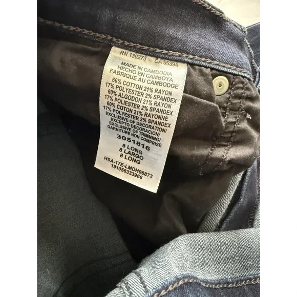 Lee Relaxed Fit Straight Leg Womens Sz 8 Long Jeans - Picture 5 of 6